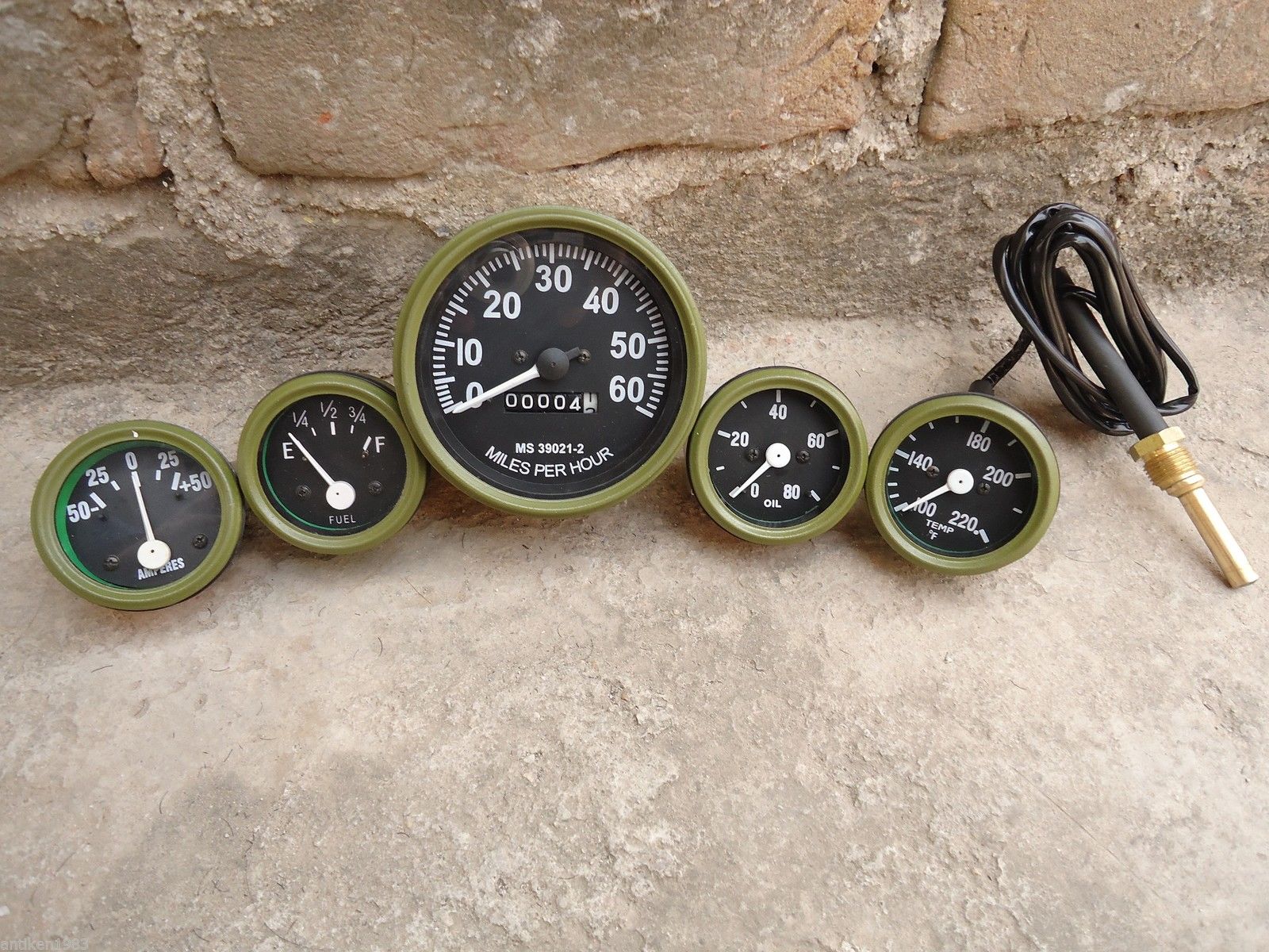 Jeep MB Gauges - Fits MB, GPW, CJ2A, CJ3A And Early CJ3B And Many More Millitary Trucks & Jeeps