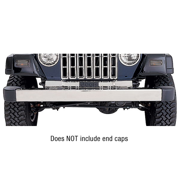 FRONT BUMPER WITHOUT HOLES, STAINLESS, 97-06 TJ WRANGLER