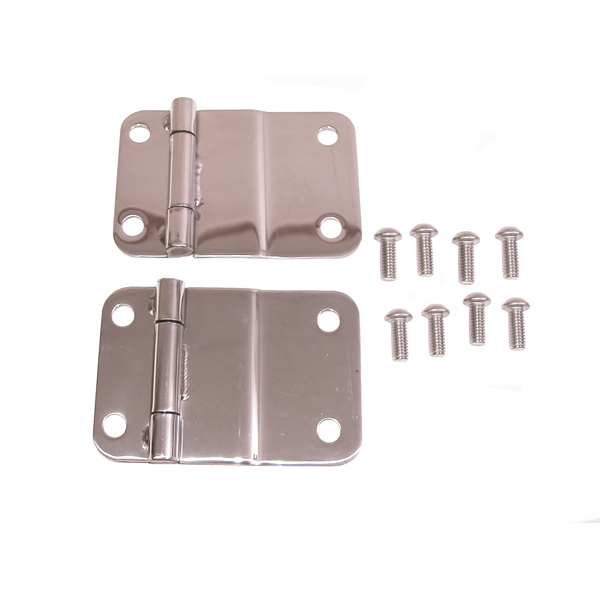 LOWER TAILGATE HINGE, 76-86 JEEP CJ, STAINLESS