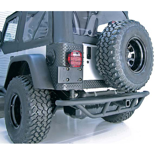 RRC REAR BUMPER WITH HITCH, TITANIUM, 87-06 JEEP WRANGLER/UNLIMITED