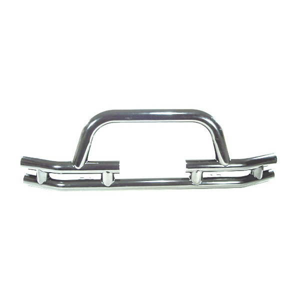 FRONT TUBE BUMPER WITH WINCH CUT OUT, STAINLESS, 76-06 JEEP CJ, WRANGLER/UNLIMITED