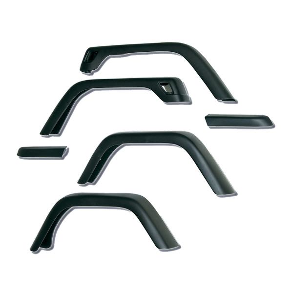 FENDER FLARE KIT 7-INCH WIDE, RUGGED RIDGE, FOR 97-06 JEEP WRANGLER (SIX PIECE KIT)