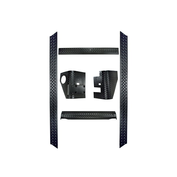 BODY ARMOR KIT, 6-PIECE, 97-06 WRANGLER EXCEPT UNLIMITED (CANNOT BE USED WITH BUSHWACKER BRAND REAR FLARES)