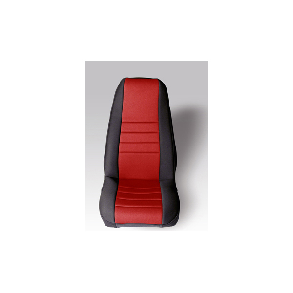 NEOPRENE SEAT COVER, RUGGED RIDGE,  FRONTS (PAIR), RED, 76-90 WRANGLER