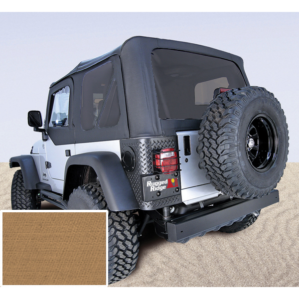 SOFT TOP, RUGGED RIDGE, FACTORY REPLACEMENT WITH DOOR SKINS, TINTED WINDOWS, 97-02 WRANGLER, SPICE