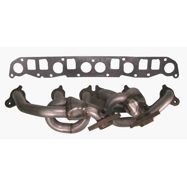 HEADER ASSEMBLY, 00-04 4.0L WRANGLER, INCLUDES MANIFOLD GASKETS, 409 STAINLESS