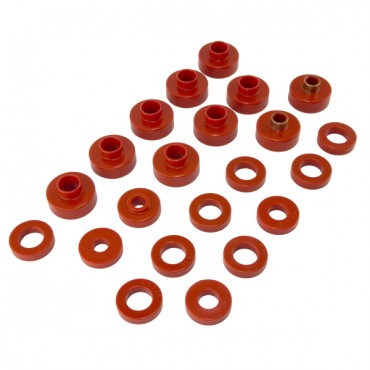 BODY MOUNT KIT, RED, 76-79, 22 PIECES