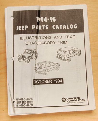 Jeep Parts Catalog 1994-95