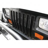 GRILLE INSERTS, BLACK TRIM, 87-95 JEEP WRANGLERDurable UV treated inserts enhance the front of your Jeep. These inserts add great styling and a unique appearance. All Rugged Ridge inserts easily install without drilling or tools. Just click them in and go! install without drilling or tools. Just click them in and go!                         Replaces: 11306.04Made in TAIWANUPC: 804314116224Label: GRILLE BLACK INSERT YJ