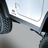 BODY ARMOR ROCKER SIDE PANEL KIT, 97-06 WRANGLERGet that offroad look with Rugged Ridge Body Armor! Each Body Armor piece is constructed of black diamond plate looking UV treated thermoplastic for the coolest, toughest looking up-grade for your Jeep. Each body armor attaches thermoplastic for the coolest, toughest looking up-grade for your Jeep. Each body armor attaches to your Jeep with ultra strong 3M tape to ensure a secure fit (front guard also may require some under hood drilling). Have a scratch or dent on your paint? Cover it up with body armor! Simply fill in the scratched area with touch-up paint (to prevent rust) and install the Body Armor. You have now repaired and upgraded!                  Replaces: 11650.05Made in CHINAUPC: 804314117368Label: ROCKER SIDE COVER PAIR TJ