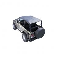 ROLL BAR TOP, GRAY, 92-95 JEEP WRANGLERProvide the ultimate summer sun and rain protection with a Rugged Ridge Roll Bar Top. Attaching the same way as our durable Summer Briefs, this full length top provides protection from the elements for both the front and rear Briefs, this full length top provides protection from the elements for both the front and rear passengers. Rear attachment straps attach to the rear sport bar hoops on 92-06 models. An optional Windshield Channel/Header is required for installation.                     Replaces: 13553.09Made in CHINAUPC: 804314120740Label: ISLAND TOPPER 92-95 YJ GRAY