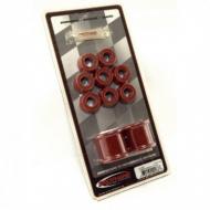This red polyurethane front sway bar bushing kit from Prothane fits 87-95 Jeep Wrangler YJ with a 1 1/8 inch sway bar diameter.

Color	Red
Weight	1.0000
Dims	l: 12 w: 6 h: 2