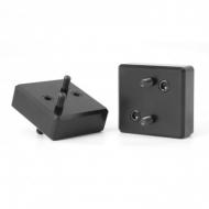 This pair of 6061-T6 aluminum solid engine mounts fit 74-91 Jeep SJ models with an AMC V8 engine.

Color	Black
Weight	3.1500
Dims	l: 8 w: 4.5 h: 3