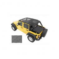 BIKINI HEADER WRANGLER UNLIMITED 07 MESH
The Bestop header Bikini attaches to your windshield with a special channel that requires no drilling. It also features reinforced edges to eliminate flapping and comes complete with industrialgrade buckles and webbing, and eliminate flapping and comes complete with industrialgrade buckles and webbing, and color-matched fabric.                        
Replaces: 52581-11
Made in USA
UPC: 804314140083
Label: BIKINI HEDR WRNG UNLTD 07 MESH