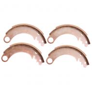 These are front or rear brake shoe sets, they measure 9 inches. These shoes will fit the following vehicles:

1941-1945 Jeep MB
1945-1949 Jeep CJ2A
1948-1953 Jeep CJ3A
1953-1964 Jeep CJ3B