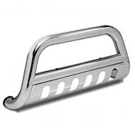 BULL BAR, OUTLAND, 3-INCH STAINLESS STEEL FOR DODGE 94-01 RAM 1500 (EXCLUDES 99-01 SPORT MODELS), 94-02 RAM 2500/3500 (EXCLUDES 99-02 SPORT MODELS)Outland Stainless Bull Bars feature prime 304L, .05-inch wall stainless tubing polished to a mirror finish. The polishing process for an Outland Bull Bar is the same used on their high quality tube steps pulling the true shine out of Outland Bull Bar is the same used on their high quality tube steps pulling the true shine out of the metal. By using only prime 304L stainless, these stainless Bull Bars will never rust, providing years of use and great looks. Outland Bull Bars feature no hassle installation. Each Bull Bar is custom fit for the specific vehicle making sure the mount points are the strongest available. Tough 3/8-inch-1/4-inch powder coat painted mounting brackets and oversized hardware  ensure that the Bull Bar provides years of vibration free use. Each Bull Bar includes a matching skid plate for added protection and dynamic good looks. Each skid plate is laser cut to ensure clean smooth lines and a no hassle installation.          Replaces: 82501.09Made in CHINAUPC: 804314151973Label: BULL BAR ST W/ SKD PLT