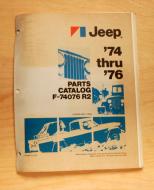 1974 through 1976 AMC Jeep Parts Catalog Revision # 1 This is an original. Not a replica.
