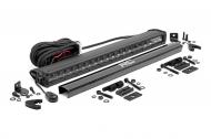 Rough Country's new 20-inch End Mount Single Row LED Light Bars offer quick and easy off-road lighting for your truck or Jeep. Each light Includes a set of fixed-position end mounts and adjustable track base mounts, providing you with multiple options to mount your light wherever you need to with full adjustability. Rough Country's single-row black-series LED light bars feature Cree LED's outputting a staggering 7200 Lumens and 90 watts of lighting power.

The black panel design offers jaw-dropping good looks that blend perfectly with any vehicle using black accents like grilles, wheels, bull bars or steps! These all-weather lights feature a durable, die-cast aluminum housing and include a premium, waterproof, flat-wound, braided wiring harness with toggle switch and in-line fuse.

This product includes Rough Country’s Light Bar Noise Silencers to quickly eliminate hum, whistle, and other wind noises associated with mounted LED Light bars. These handy Noise Silencers snap over the cooling fins firmly, preventing any noise-generating vibrations and ensuring a snug fit that stays in place. Includes Rough Country’s 3-year Warranty.
FEATURES
7200 lumens
90 watts
Contains 18, 5 watt High Intensity CREE LEDs
30 degree spot beam
IP67 Waterproof rating
Black panel design
Moisture Breather technology reduces moisture build-up behind the lends
Noise Silencers eliminate hum, whistle, and other wind noises associated with mounted LED Light bars
Includes premium, flat-wound wiring harness with on/off switch
Features both end mounts and adjustable base mounts for multiple mounting solutions
Durable die-cast aluminum housing
3 year warranty FREE SHIPPING 

20-inch LED Light Bar
Wiring harness
On/Off switch
Light cover
Hardware
